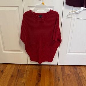 Women's Red Knit Sweater - Classic Pullover